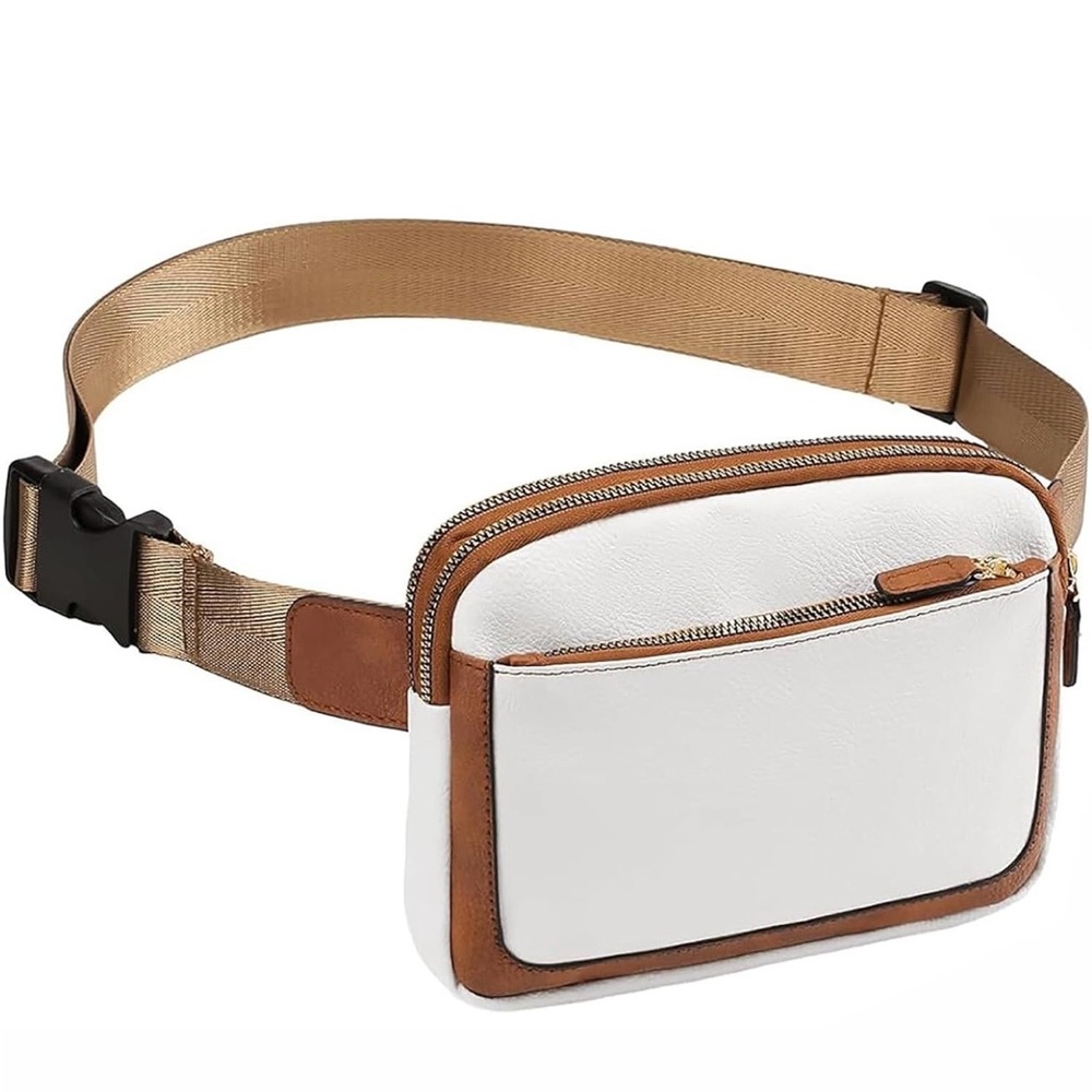 Stylish White and Brown Women Bag
